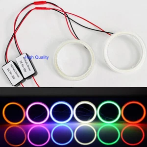 2x LED COB Halo Ring Angel Eyes Car Lights for Headlight & Fog Housing DRL Demon - Bild 1 von 14