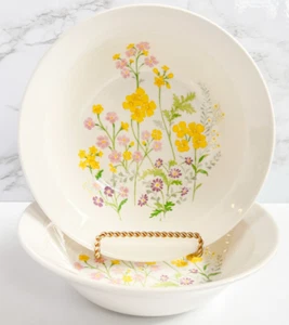 Vintage Noritake Flower Power Cereal Bowls, Set of 2, 1970's Retro Dinnerware - Picture 1 of 6