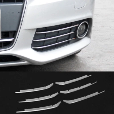 Front Fog Lamp Cover Trim Stainless Steel 6pcs For Audi A4 2009-2012 Car Styling - Image 1 of 4