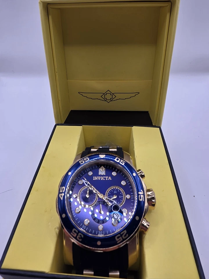 Reloj para hombre Invicta 30763 Pro Diver cronógrafo 48 mm esfera azul Foto 1 de 4