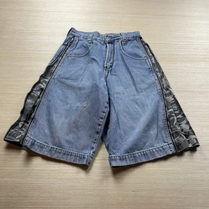 Vintage Y2K Denim Skater Grunge Jorts Shorts Youth Size 12 Skater Mall Goth 25” - Picture 1 of 11