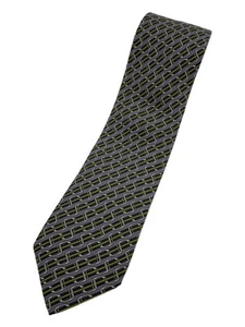 HERMES Necktie Silk Gray #67 - Picture 1 of 4