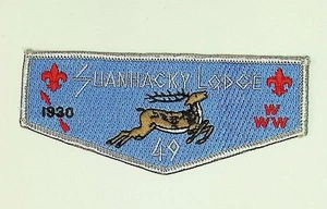 Suanhacky Lodge 49 Greater New York, Queens Council NY 1930 Flap GRY Bdr (CB218) - Picture 1 of 2