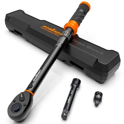 Llave dinamométrica de 1/4" enchufe a presión profesional accionamiento clic trinquete reversible Foto 1 de 4