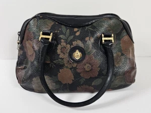 Vintage Jeanne Benet Black Floral Purse Handbag Shoulder Bag - Picture 1 of 6