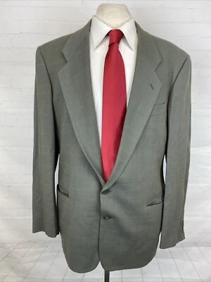 Mani Men's Olive Green Gray Plaid Wool Blazer 42R $1,295 - Image 1 of 4