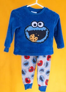 Sesame Street Cookie Monster & Elmo Pajama Set – Size 2/3 - Picture 1 of 1
