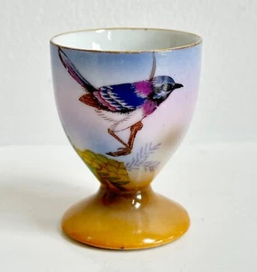 Antique Noritake Australian/Asian Blue Wren Egg Cup, 1920'-30's Made In Japan - Bild 1 von 7