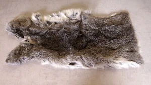 Schönes graues Hasenfell Länge: 52cm Rabbit Fur - Bild 1 von 2