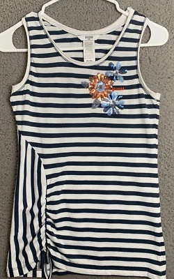 Guess Kids Girls Tank Top Extra Large Striped Sleeveless Blouse Shirt Pullover - Image 1 of 4