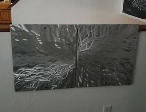 Modern metal wall art work Abstract Metal Wall Sculpture Art Home Decor New art - Picture 1 of 3