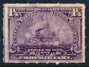 US Revenue Stamp Battleship RB25 BT Hooglands cancel, Gayettys Medicated paper - Picture 1 of 4