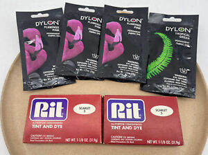 Assorted Lot Fabric Dye Powder All Purpose Concentrated Fabric Color RIT DYLON