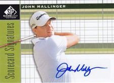 2012 SP GAME USED JOHN MALLINGER AUTO SCORECARD SIGNATURES #SS-JM