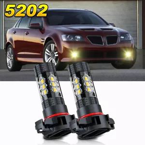 LED Headlight Kit 5202 4500K Yellow Fog Light Bulbs for PONTIAC G8 2008-2009 - Picture 1 of 12