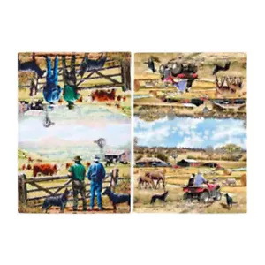 Ashdene Tea Towels Farming Life Farmer 2 Pack Assorted Teatowels - Picture 1 of 1