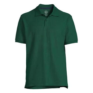 Wonder Nation Short Sleeve Pique Polo Shirt Men's Size S(34-36) Green Cotton - Picture 1 of 5