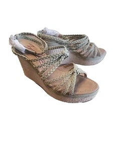 Zodiac Womens Espadrille Pistachio Green Wedge Sandals 8.5 M Beach Cottagecore - Picture 1 of 11