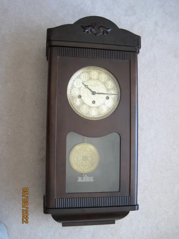 German Westminster Chime Wall Clock Limited Edition Solid Walnut Handcrafted Cover