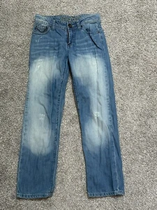 Boyfriend Fit Jeans Girls Size 10 With Adjustable Waist - Picture 1 of 6