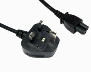 UK Laptop charging cable Cloverleaf Lead power Cable High quality safe 1.80METER - Afbeelding 1 van 1