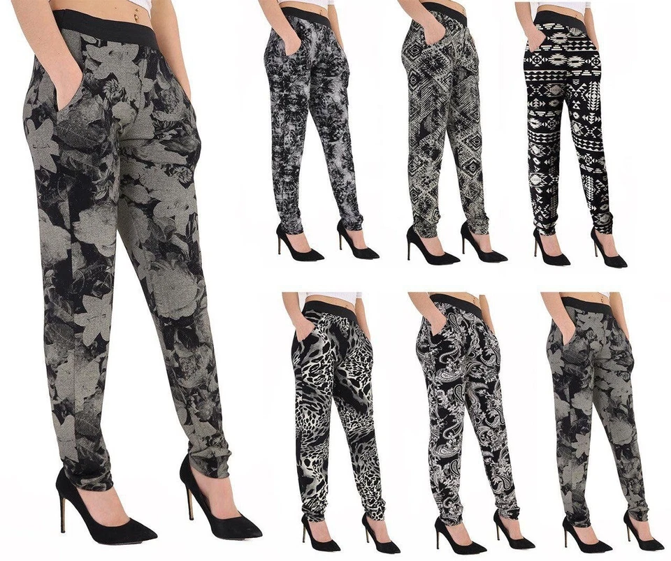 Women 2 Pocket Tydye printed Hareem Trousers Ladies Hippie Pants Baggy Trousers - Image 1 of 1