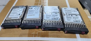 4x HP 418398-001 418373-004 72G 15K DualPort SAS 2.5" Hard Disk Drives with tray - Picture 1 of 3