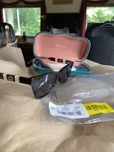 BRAND NEW GUCCI GG0598S 001 Black/Black Grey Women Sunglasses - Picture 1 of 10