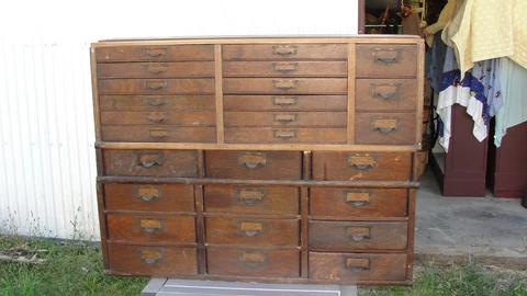 3 - Section Globe Wernicke Stacking Bookcase Filing Cabinet System 28 Drawers 1 Cover