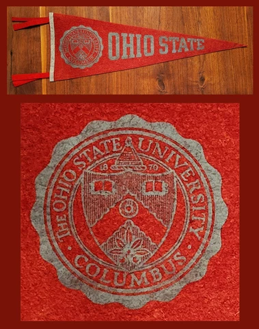 VINTAGE  1940’s Ohio State University Buckeyes Football Pennant! WOW! Cover