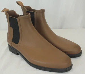 HUNTER BOOTS MEN'S BROWN CHELSEA RUBBER BOOTS SIZE 13 US EUC! - Bild 1 von 9