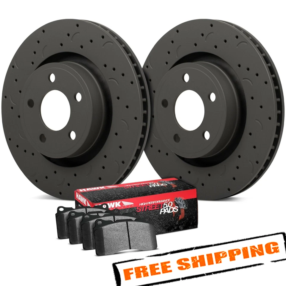 Hawk Talon HPS 5.0 Drilled & Slotted Front Brake Kit for 06-15 Volkswagen Passat - Image 1 of 2