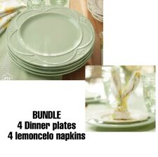 Princess House Marbella Mint Dinner Plates (4) New