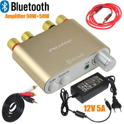 HiFi 100W TPA3116 Mini Bluetooth 4.0 Digital Amplifier Amp Home Audio Receiver - Image 1 of 4