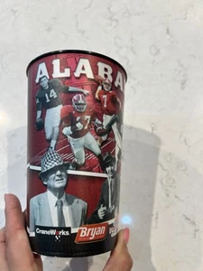 Alabama Crimson Tide Legends Red Black White Plastic Football Collectible Cup - Bild 1 von 6