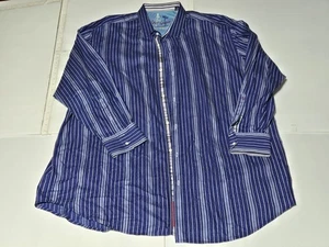 ROBERT GRAHAM STRIPED FLIP CUFF LONG SLEEVE BUTTON UP SHIRT MEN'S Size 3XL - Picture 1 of 24