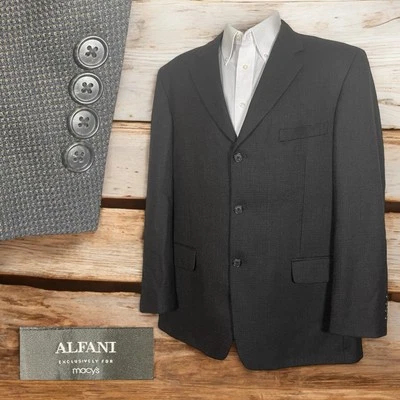 Alfani Sport пальто мужской 44R коричневый многоцветный шерсти двойной вентилируемый три кнопки - Изображение 1 из 4