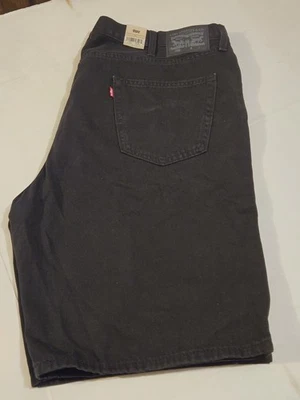 Pantalones Cortos de Jean Levi's 469 Para Hombres 46 Negros Denim Calce Suelto Lavado Oscuro Patinador Nuevos con Etiquetas Foto 1 de 4