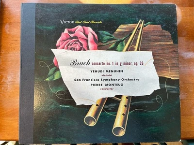 YEHUDI MENUHIN Bruch: Concerto No 1 In G Minor 3x12" 78 ALBUM Set Victor DM-1023 - Image 1 of 4