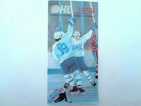 1993 Detroit Jr. Red Wings Hockey Schedule, OHL, Molson Canadian Cover