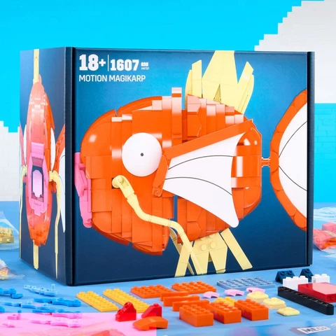 SDCC 2023 Mattel Creation MAGIKARP MOTION Mega Building Set Pokemon IN HAND NOW Cover