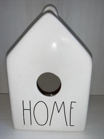 RAE DUNN Artisan Collection by Magenta "HOME" Stoneware Bird House  EUC Cover