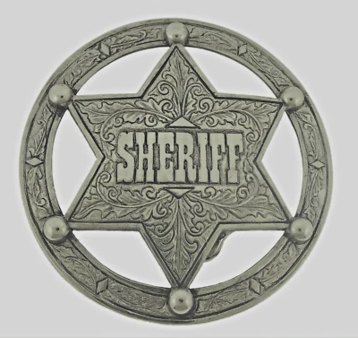 Insignia de Sheriff Star Texas Ranger de Colección Oficial de Policía Hombres Hebilla de Cinturón Gunmetal Foto 1 de 4
