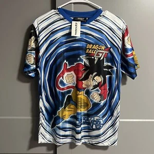 NWT 2003 Dragonball GT Super Saiyan 4 Goku Full Print Graphic Shirt Deadstock 12 - Picture 1 of 5