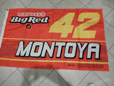 Montoya # 42 NASCAR Deluxe ojal bandera 3' X 5' con licencia bandera de carreras 2008 Foto 1 de 2