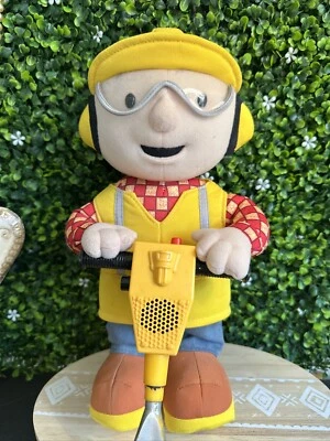 Peluche Hasbro Bob The Builder 2001 de colección 13 pulgadas Talking Jack Hammer Foto 1 de 4