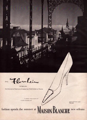 Sapatos Florsheim na Maison Blanche Nova Orleans, LA View Vintage Impressão Anúncio 1960 - Imagem 1 de 4