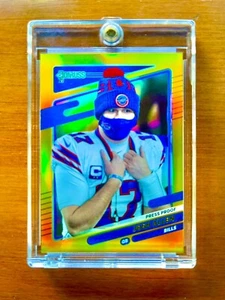 Josh Allen RARE GOLD REFRACTOR INVESTMENT CARD SSP PANINI BUFFALO BILLS MVP MINT - Picture 1 of 12