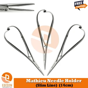 3 Pcs Dental Mathieu Slim Line Orthodontic Ligature Placing Needle Holder - Picture 1 of 3