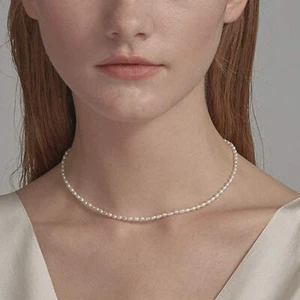 Baroque Pearl Necklace Choker Necklace for Women Choker Delicate Handmade - Picture 1 of 8